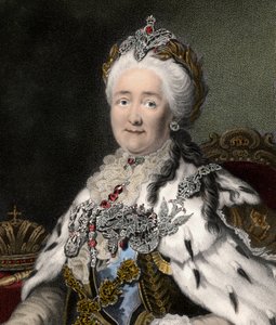 Katarina II den store 1729-1796 - gravering - 1800-tallet av Unknown artist
