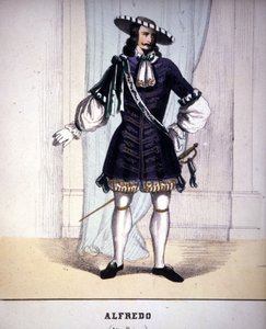 Karakter av Alfredo Germont i "La Traviata" "av Giuseppe Verdi. av Unknown artist