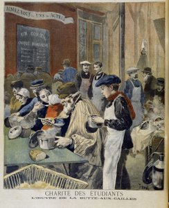 Veldedighet for studentene, arbeidet til Butte aux Cailles - i "" Le petit journal"" av 5. februar av Unknown artist