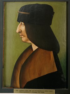 Karl VIII av Frankrike (maleri på tre) av Unknown Artist