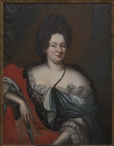 Charlotte Sophie, hertuginne de Courlande - Portrett av Charlotte Sophie (1651-1728), hertuginne av Courland, anonym . Olje på lerret. Mål: 98x74 cm. Nationalmuseum Stockholm av Unknown artist
