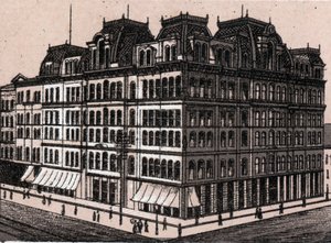 Chicago, USA: utsikt over Field, Leiter & Co. (Field, Leiter & Co. varehus). i "" Verden illustrerer 168 visninger"" Ingen dato (slutten av 1800-tallet) av Unknown artist
