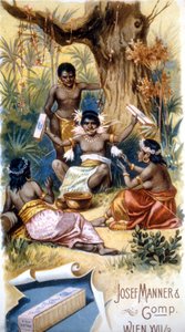 Sjokoladeannonse “” Josef Manner & Gomp, Wien””. av Unknown artist