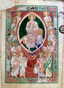 Kristus og profetene i Det gamle testamente. Manuskript av Abbey of Citeaux. Kommentarer til Jeremie de Saint Jerome (1100-tallet). Dijon, kommunalt bibliotek av Unknown artist