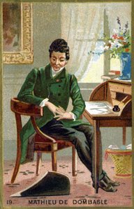 Christophe Joseph Alexandre Mathieu de Dombasle (1777 - 1843) French astronomer. Chromolithography of the 19th century. av Unknown artist