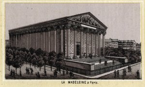 Madeleine-kirken i Paris. av Unknown artist