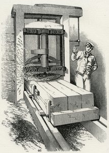 Sirkulær høvlemaskin brukt under byggingen av Crystal Palace, London av Unknown artist