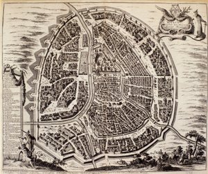 Bykart over Moskva på 1600-tallet. av Unknown artist