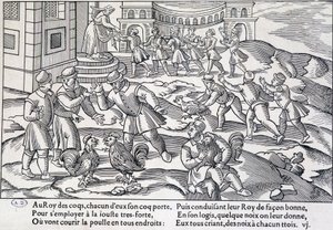 Hanekamp, XVI-XVII århundre av Unknown artist