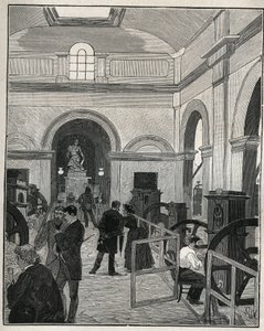 Myntverksted ved Monnaie de Paris. Gravering fra 1885 i «Les arts et professions illustrés»» av Adolphe BITARD. av Unknown artist