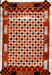 Minnelabyrint Siden dekket med en digital labyrint. Miniatyr av Florentius fra manuskriptet "" moralia in job"" fra klosteret Valeranica (San Pedro de Berlanga i Castilla) med kommentarer av pave Gregoire I (540-604), 9. århundre. Madrid, nasjonalt av Unknown artist