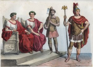 Consul and lictors in ancient Rome - engraving from “” Usi e Costumi di Tutti i Popoli dell
