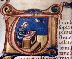 Kopi munk. 1200-talls manuskript. Biblioteca Trivulziana, Milano av Unknown artist