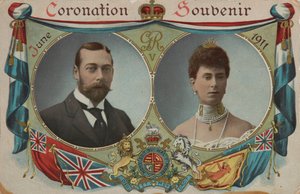 Kroningssuvenir, kong George V av Unknown Artist