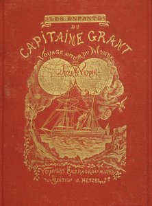Omslag til Jules Vernes bok "The Children of Captain Grant", red. Hetzel av Unknown artist