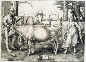 Cowl og meieri i Holland av Unknown artist