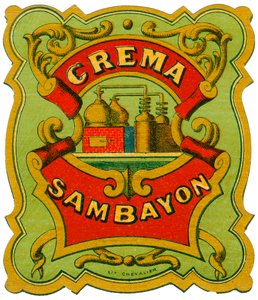 Crema Sambayon alkoholreklame (kromolitografi, slutten av 1800-tallet) av Unknown artist