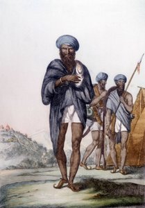 Kultur, sivilisasjon og indisk samfunn: Portrett av en sikh, Indias religion. av Unknown artist