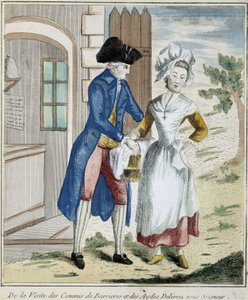 Toll: sperreavgift - karikatur rundt 1800 av Unknown artist