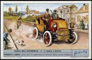 Daimler i 1897:4 sylindre, 4 takt, 20 hk. av Unknown artist