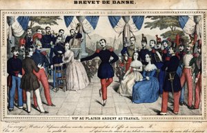 Dance certificate, mid-19th century, Stella collection av Unknown artist