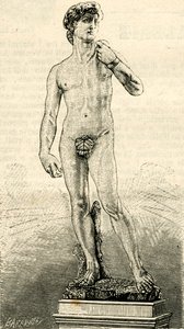 David, av Michelangelo Buonarroti (1475-1564), Piazza della Signoria, Firenze, Toscana, Italia av Unknown Artist