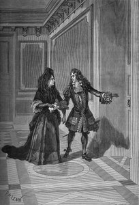 Death of Marie Therese (Marie-Therese), Queen of France, 30 July 1683: M. de la Rochefoucauld asking Madame de Maintenon (Francoise d