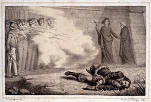 Death of Murat (1767 - 1815) - in “” Storia d