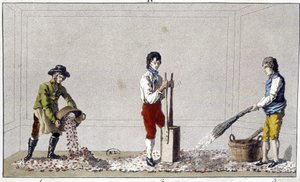 Innredning: et av stadiene i gulvbelegg av Unknown artist