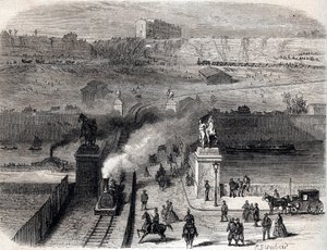 Demolition of the Trocadero in Paris in 1866 - Demolition of Tracadero in Paris in 1866 - av Unknown artist