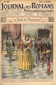 Diane, anerkjent som grevinne av Monsoreau, ble tildelt retten. Illustrasjon av "" The Lady of Monsoreau"" av Alexandre Dumas. I "" Journal of illustrerte populære romaner"". av Unknown artist