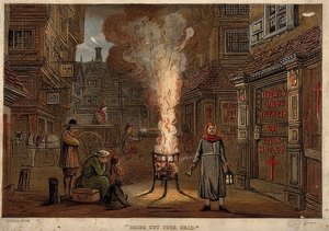 Den store pesten i London, 1665 av Unknown