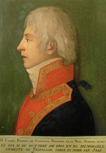 Don Cosme Damian de Churruca, Brigadier of the Royal Spanish Armada (maleri på lerret) av Unknown Artist