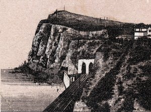 Dover, England: view of the Shakespeare Cliff (Shakespeare Cliff in Dover). in “” The World Illustrates 168 Views”” Undated (late 19th century) av Unknown artist