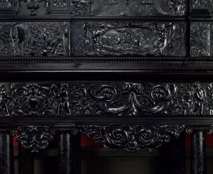 Ebene praksis. Horatius Cocles, romerske helter, forsvarer Sublicius-broen i Roma mot angrepet fra etruskerne i Porsenna i 507 f.Kr. Detalj. Rundt 1645 Paris. Museet Louvre av Unknown artist