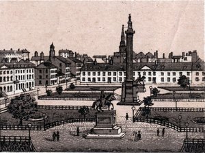 Edinburgh, Skottland: utsikt over George Square i Edinburgh. i "" Verden illustrerer 168 visninger"" Udatert (slutten av 1800-tallet) av Unknown artist