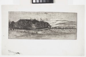 Ein Münchner Bierkeller (En ølhall i München); The Bavaria Keller (etsing) av Unknown artist
