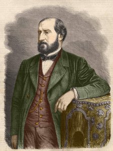 Emile Augier , fransk dramatiker (1820 - 1889). av Unknown artist