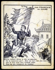 Ettertrykkelig allegori om krigen mellom Frankrike og Kina, sent på 1800-tallet av Unknown artist