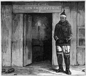 Eskimo of Disko Island (Qeqertarsuaq) Greenland at the end of the 19th century. engraving of 1884 av Unknown artist