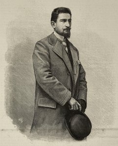 Eugenio Ruspoli (1866-1893), italiensk oppdagelsesreisende, fotografi av Angiolini fra L#39;Illustrazione Italiana, år XXI, nr. 16, 22. april av Unknown Artist