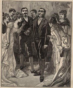Kjente diamanter: Banker Vanlerberghe viser en falsk regent på begynnelsen av 1800-tallet. Gravering fra 1885 i "" Les arts et metiers illustres"" av Adolphe BITARD. av Unknown artist