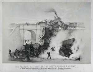 Fryktelig ulykke på North London Railway ved Kentish Town Fields av Unknown artist
