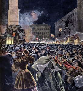 Befana-festen på tidspunktet for helligtrekonger i Roma. 1895. av Unknown artist