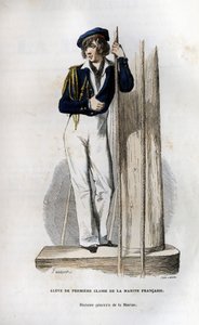 Førsteklasses elev av den franske marinen. i "Histoire generale de la marine" under ledelse av Mr. Van Tenac av Unknown artist