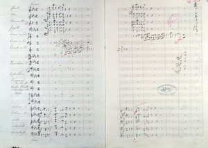 Første side av Capriccio brilliant med temaet Jota Aragonese”” (spansk ouverture nr. 1) av Mikhail Glinka av Unknown artist