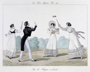 Flying ring game - i «The Good Genre», nr. 110, tidlig på 1800-tallet av Unknown artist