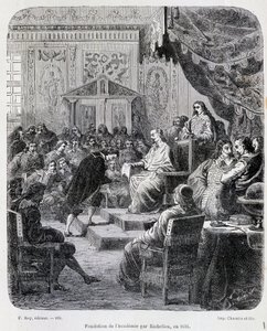 Stiftelsen av det franske akademiet av Richelieu av Unknown artist