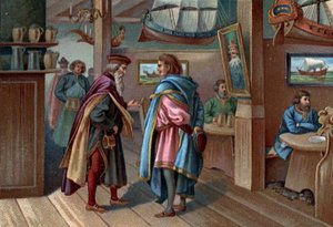 Tidligere kjøpesentre: Lubecks navigatørkammer på 1600-tallet av Unknown artist