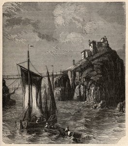 Fort de Bertheaume - Plougonvelin - Finistere - gravering i "" PATRIE"" - PECTURESSE BESKRIVELSE AV FRANKRIKE I 6 BIND AV LUCIEN HUARD - slutten av 1800-tallet av Unknown artist